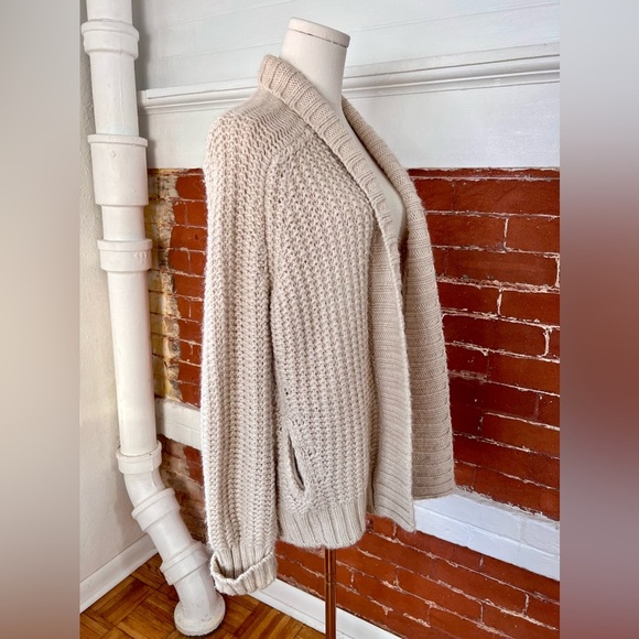 Essentiel  Antwerp Chunky Open Cardigan in Cream - Picture 2 of 11